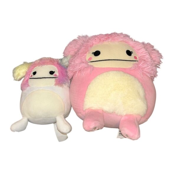 Set Of Two Bigfoot Squishmallows Plush 8" Brinna 6" Zaylee Kellytoy Soft & Cuddl - Picture 5 of 5